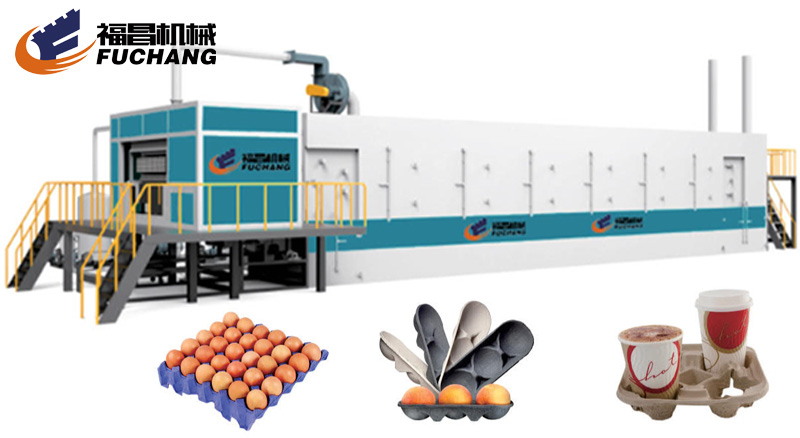 8面滚筒式纸浆模塑生产线 (FC-ZMG4-32)